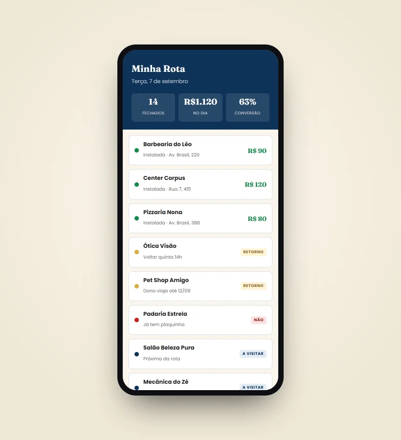 App de controle da lista