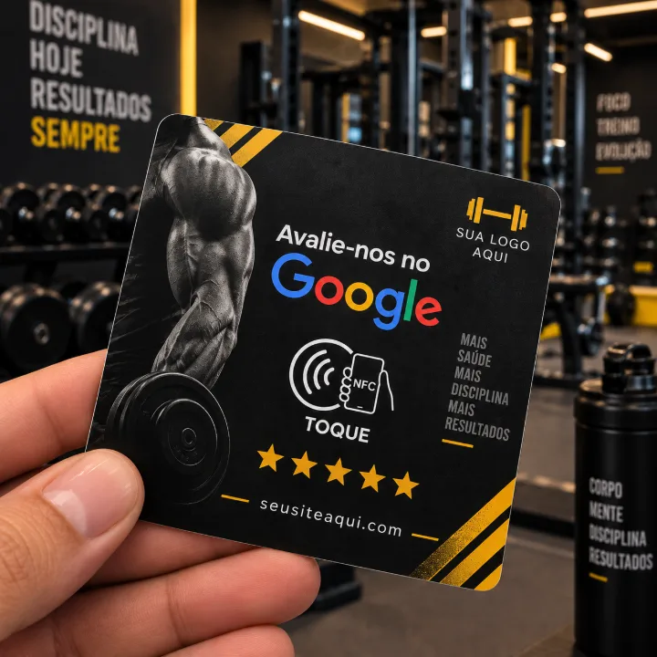 Plaquinha de avaliação para academia