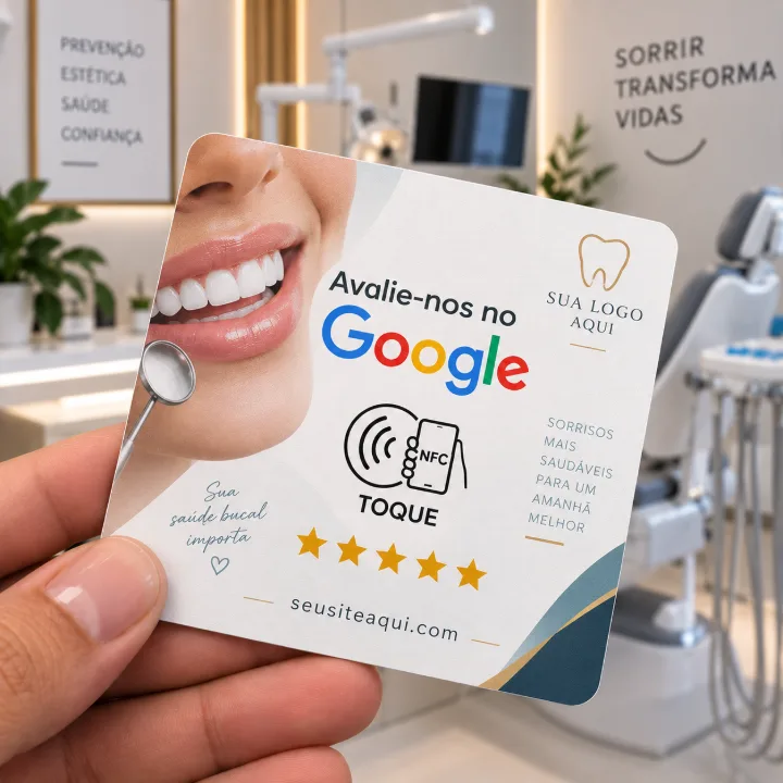Plaquinha de avaliação para clínica odontológica